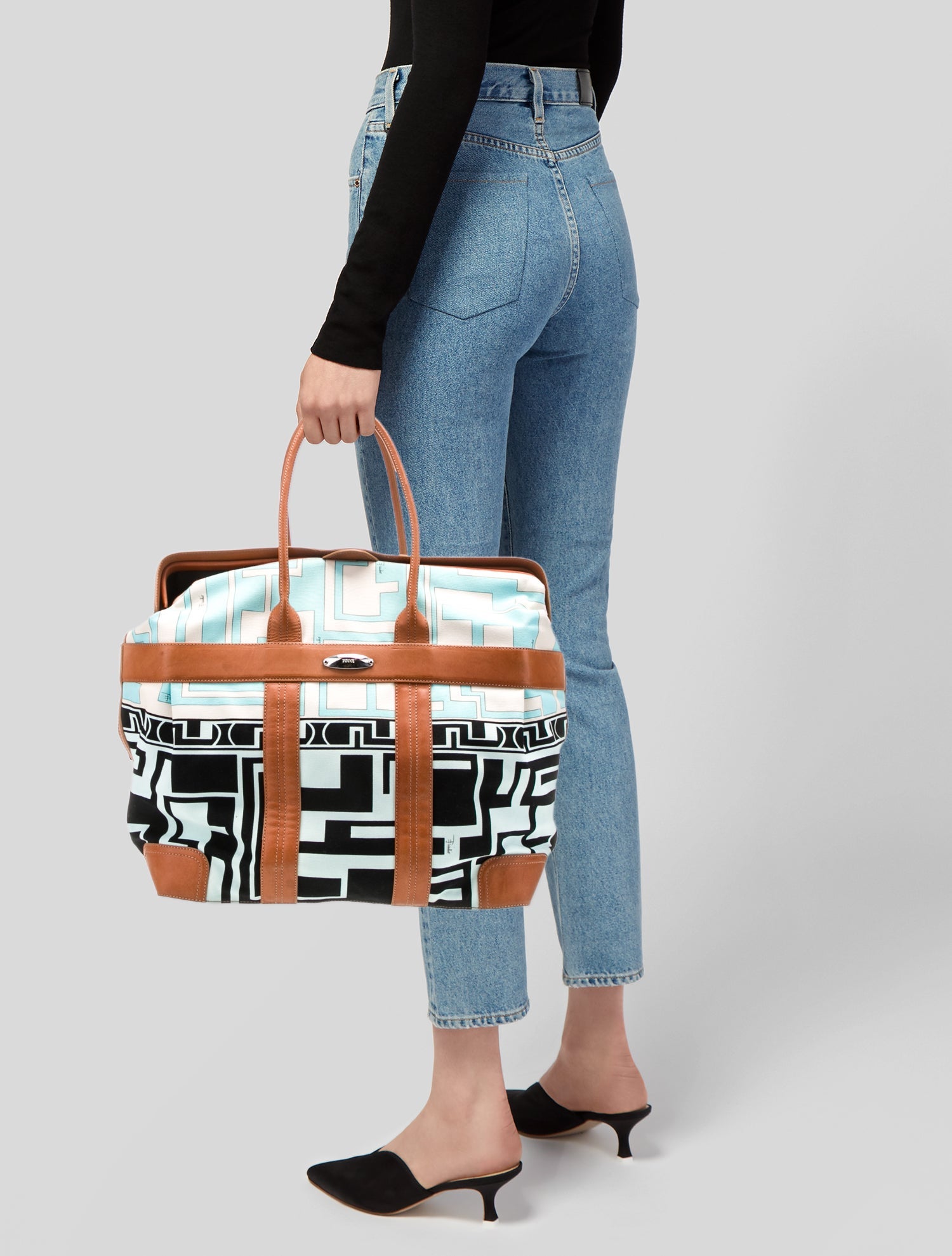 Emilio Pucci Canvas Weekender Bag